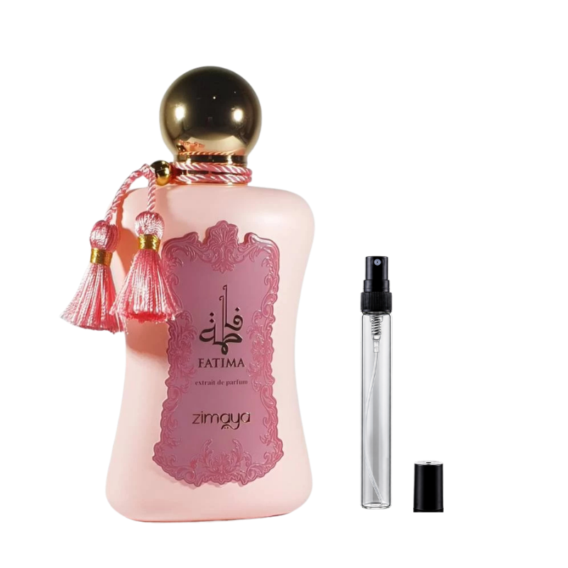 Fatima Pink Eau de Parfum decants by Zimaya available at The Perfume Savor