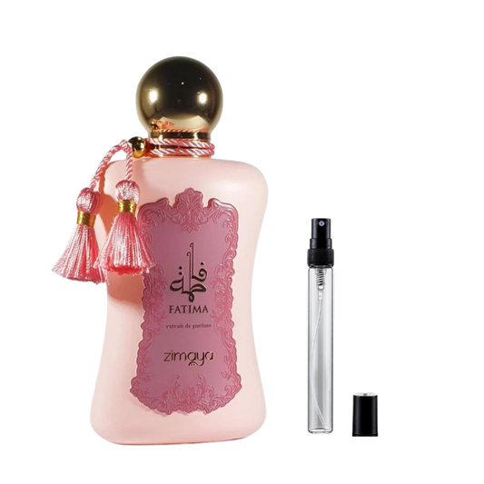 Fatima Pink Eau de Parfum decants by Zimaya available at The Perfume Savor