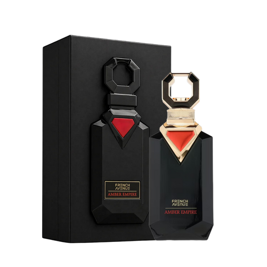 French Avenue Amber Empire Eau de Parfum 100ml full bottle available at The Perfume Savor