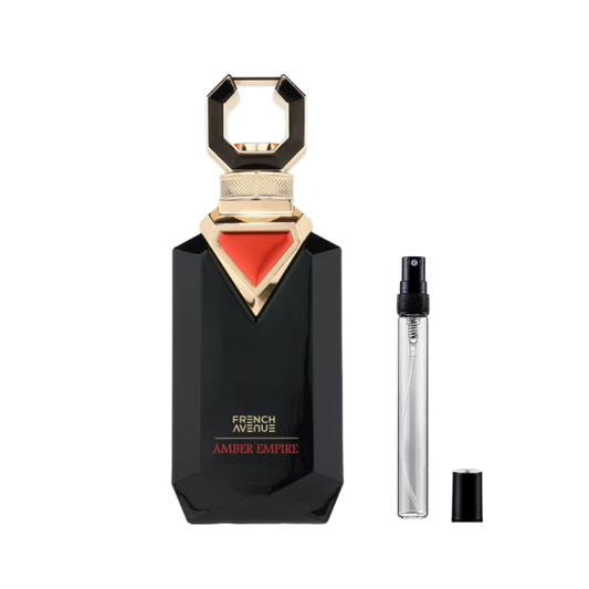 French Avenue Amber Empire Eau de Parfum decant bottles available at The Perfume Savor