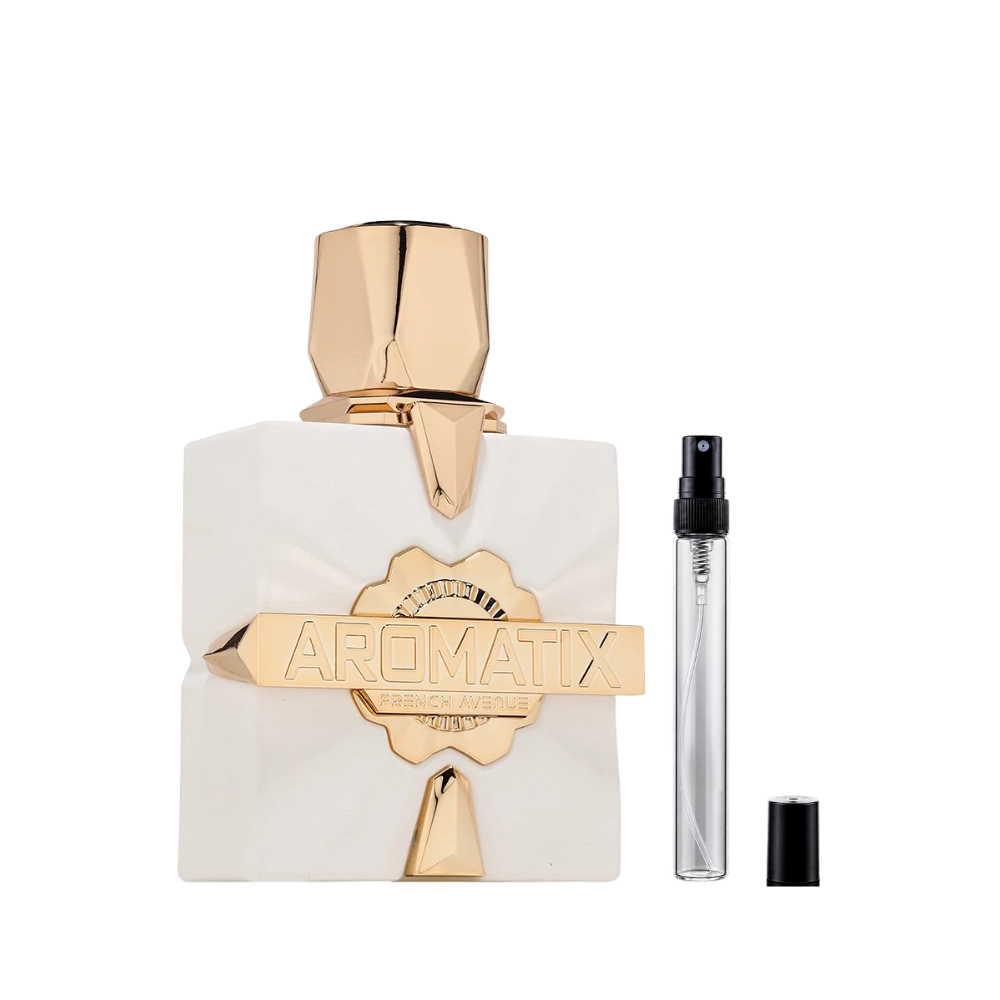 French Avenue Platine Blanc Aromatix X Eau de Parfum decant bottles available at The Perfume Savor