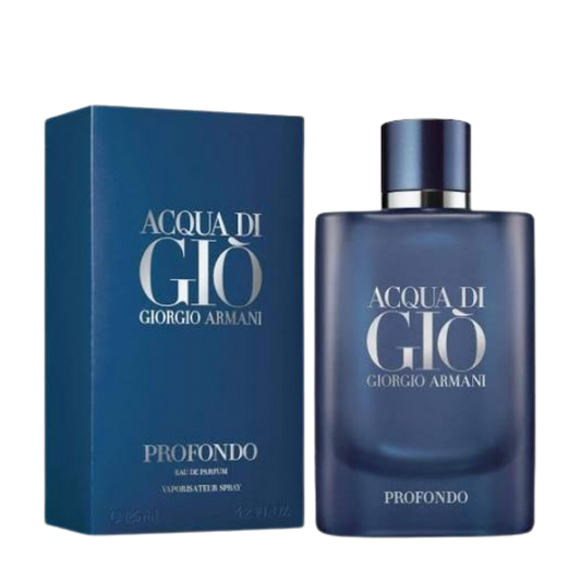 Giorgio Armani Acqua di Gio Profondo Eau de Parfum 125ml bottle available at The Perfume Savor