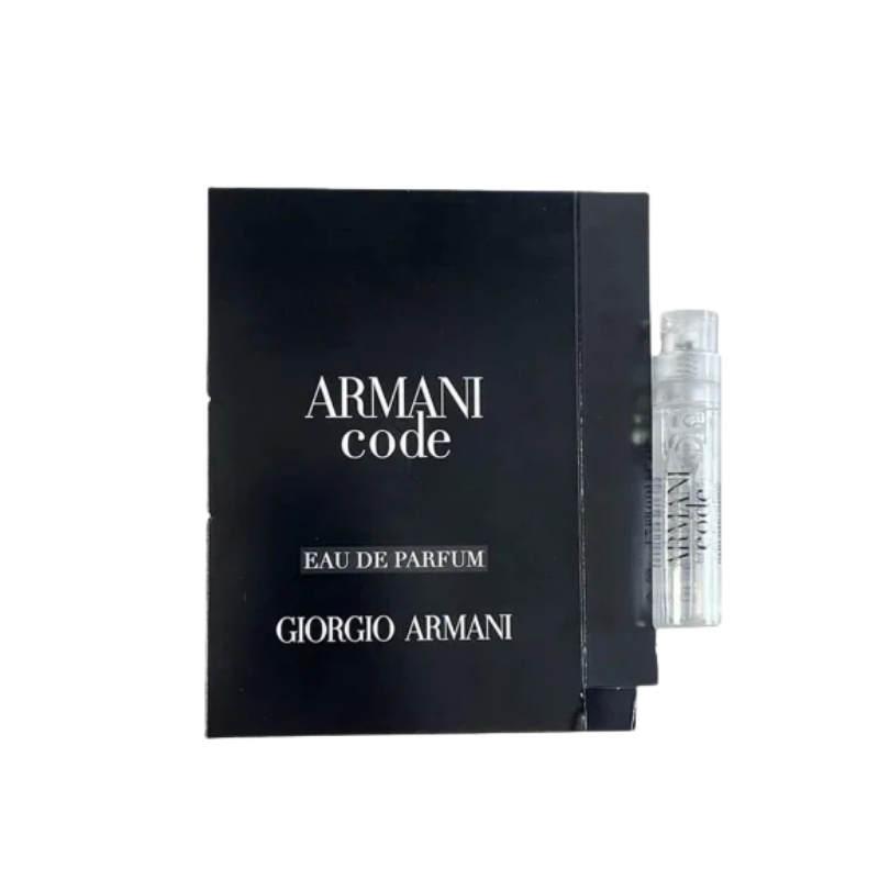 Giorgio Armani Code Eau de Parfum Pour Homme 1.5ml official sample vial available at The Perfume Savor