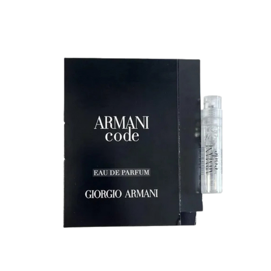 Giorgio Armani Code Eau de Parfum Pour Homme 1.5ml official sample vial available at The Perfume Savor