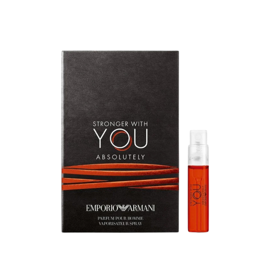 Giorgio Armani Stronger With You Absolutely Eau de Parfum 1.2ml official sample vial available at The Perfume Savor