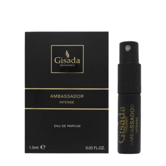 Gisada Ambassador Intense Men EDP 1.5ml Sample Vial available at The Perfume Savor