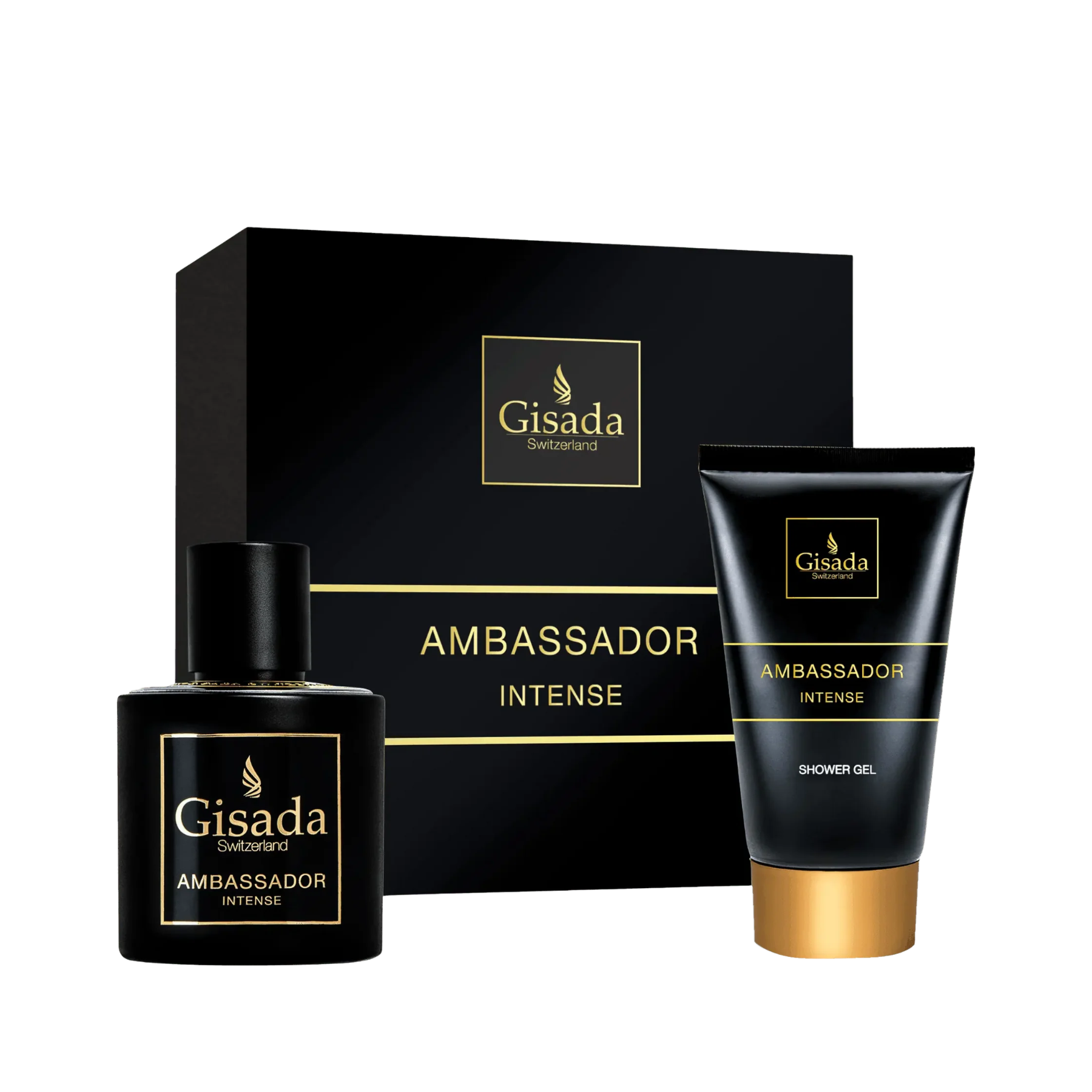 Gisada Ambassador Intense Men Gift Set 50ml EDP Shower Gel 100ml available at The Perfume Savor