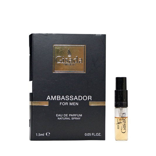 Gisada Ambassador Men EDP 1.5ml Sample Vial available at The Perfume Savor