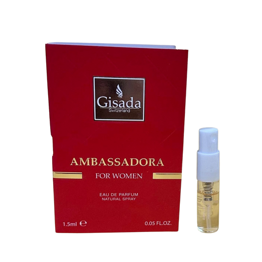 Gisada Ambassadora Women EDP 1.5ml Sample Vial available at The Perfume Savor