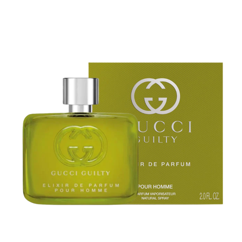 Gucci Guilty Elixir de Parfum Pour Homme 60ml full bottle available at The Perfume Savor