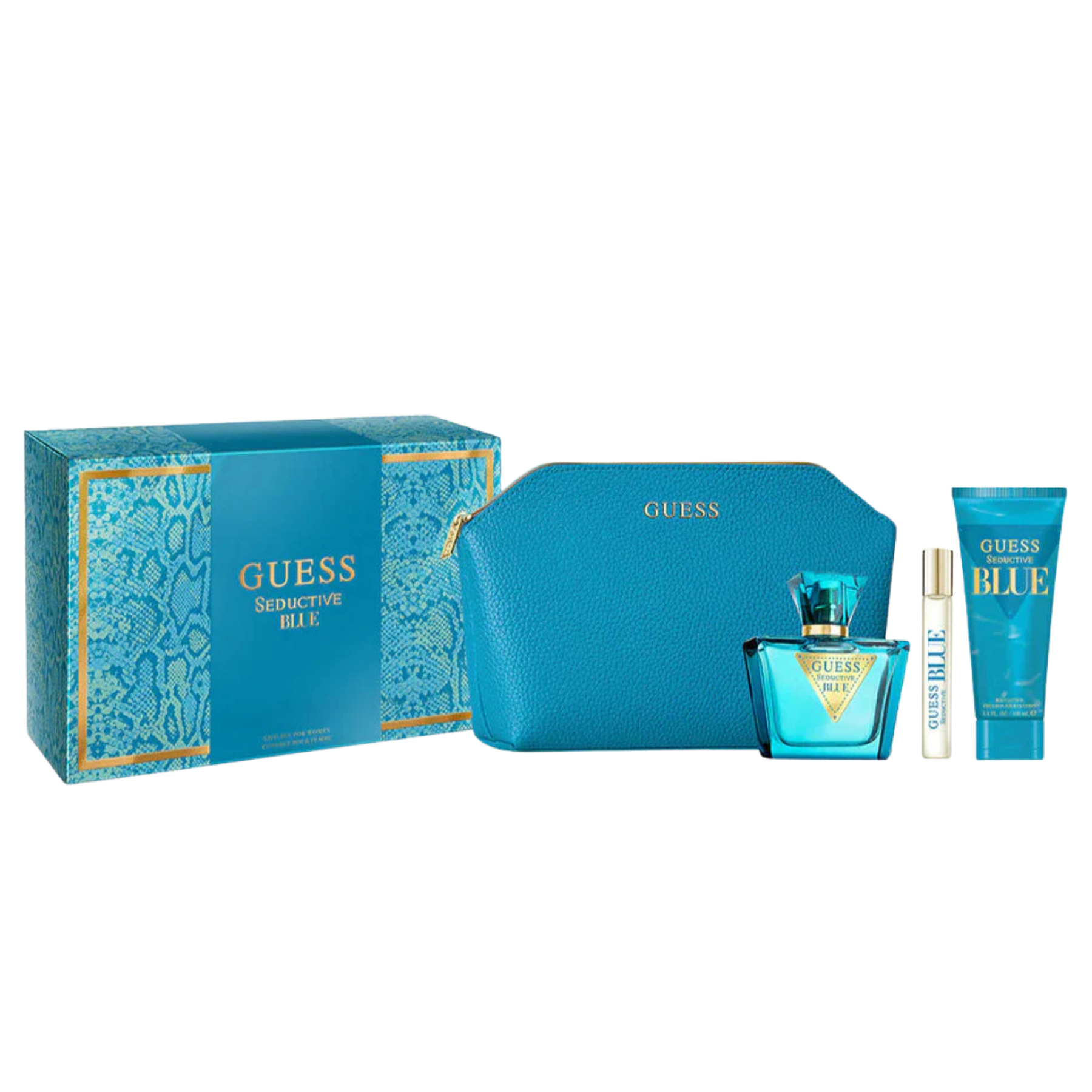 Guess Seductive Blue Women EDT 75ml Travel Spray 15ml Body Lotion 100ml Gift Set available at The Perfume Savor