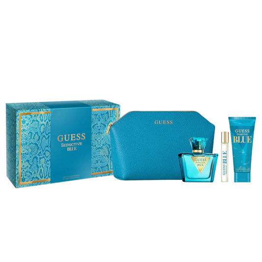 Guess Seductive Blue Women EDT 75ml Travel Spray 15ml Body Lotion 100ml Gift Set available at The Perfume Savor