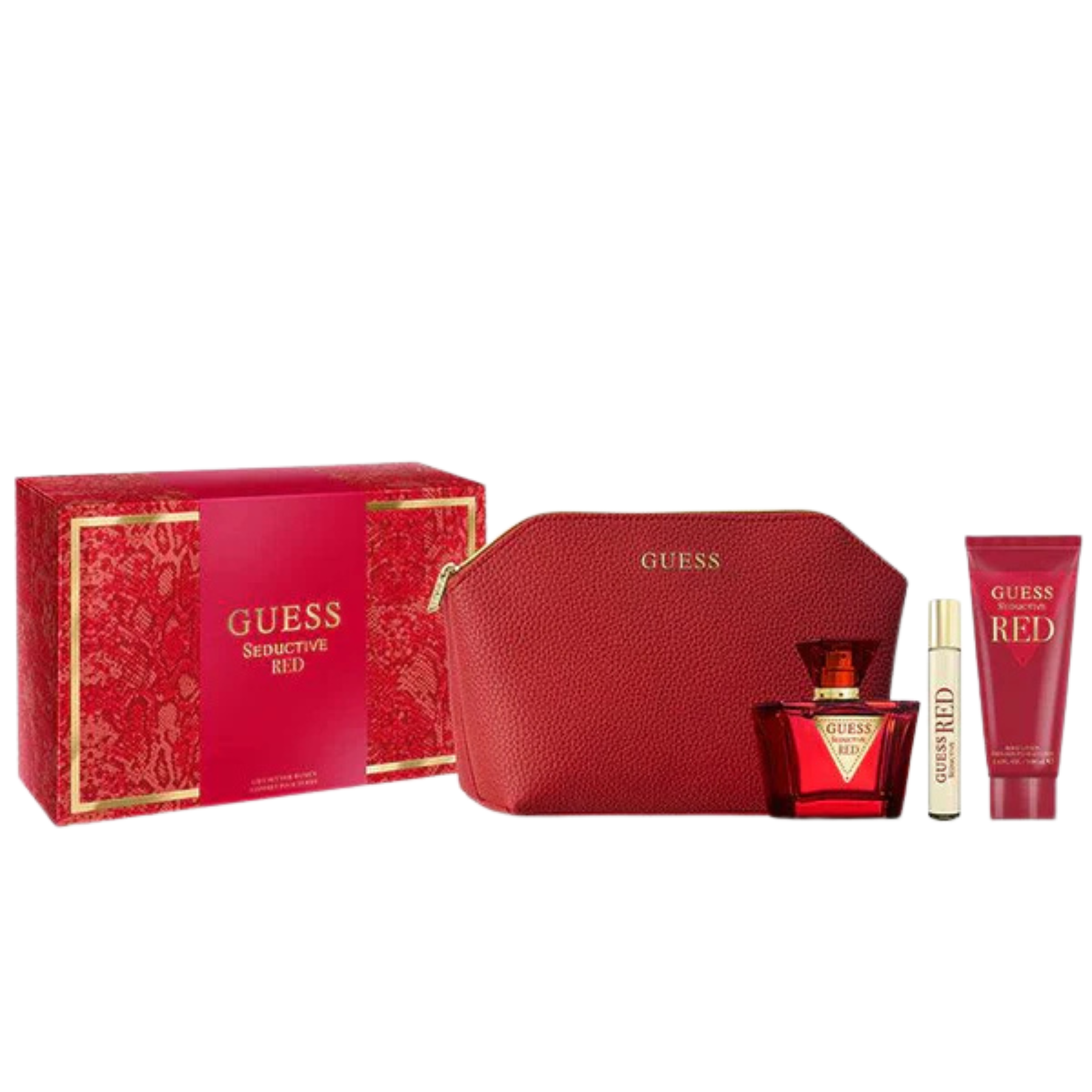 Guess Seductive Red Women EDT 75ml Travel Spray 15ml Body Lotion 100ml Gift Set available at The Perfume Savor