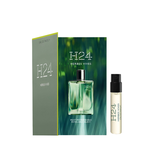 Hermes H24 Herbes Vives Eau de Parfum 2ml official sample vial available at The Perfume Savor