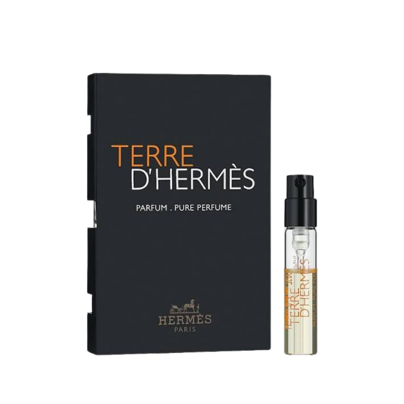 Hermes Terre d'Hermes Pure Parfum 1.5ml official sample vial available at The Perfume Savor
