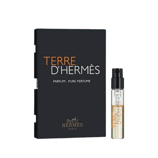 Hermes Terre d'Hermes Pure Parfum 1.5ml official sample vial available at The Perfume Savor