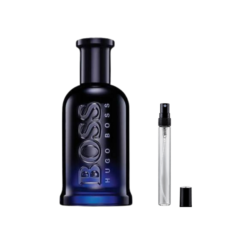 Hugo Boss Bottled Night Eau de Toilette decants available at The Perfume Savor