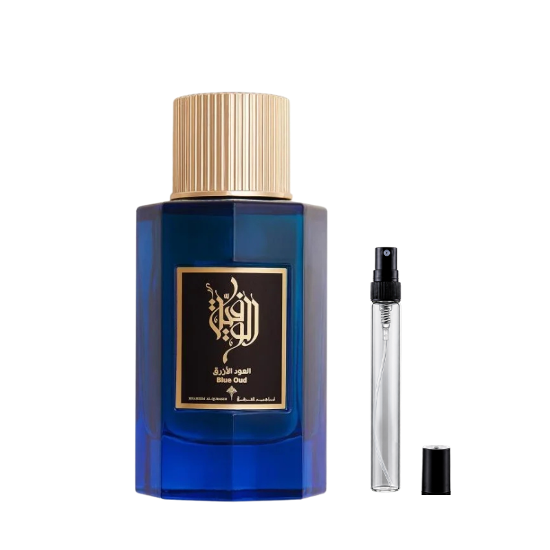 Ibraheem AlQurashi Blue Oud Eau de Parfum sample decants available at The Perfume Savor