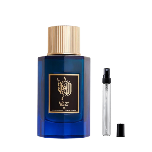 Ibraheem AlQurashi Blue Oud Eau de Parfum sample decants available at The Perfume Savor