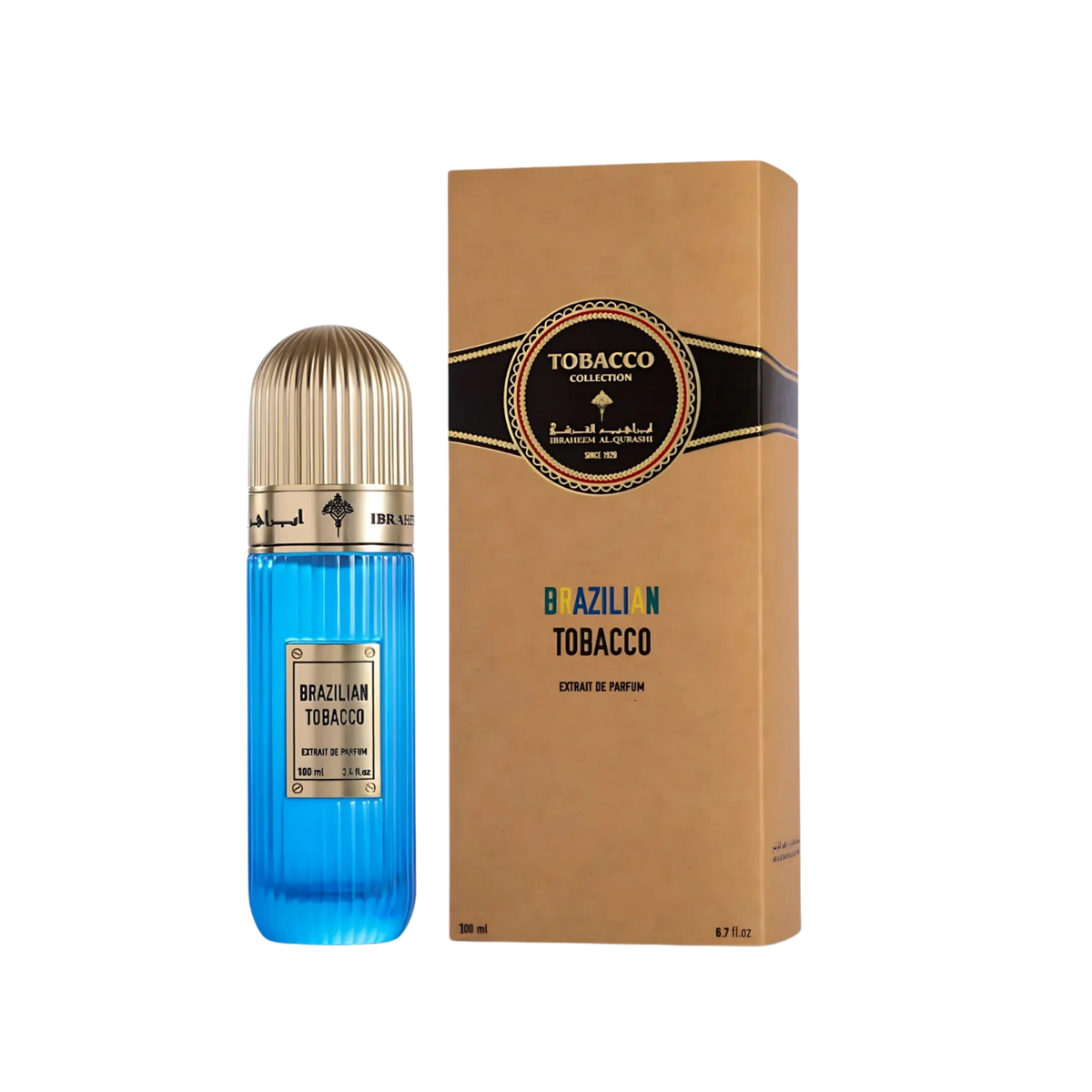 Ibraheem AlQurashi Brazilian Tobacco Extrait de Parfum 100ml bottle available at The Perfume Savor