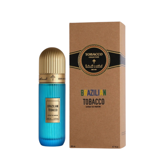 Ibraheem AlQurashi Brazilian Tobacco Extrait de Parfum 200ml bottle available at The Perfume Savor