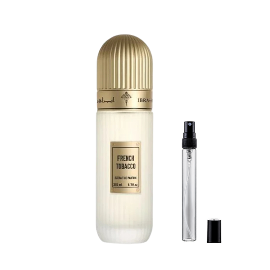 Ibraheem AlQurashi French Tobacco Extrait de Parfum decants available at The Perfume Savor
