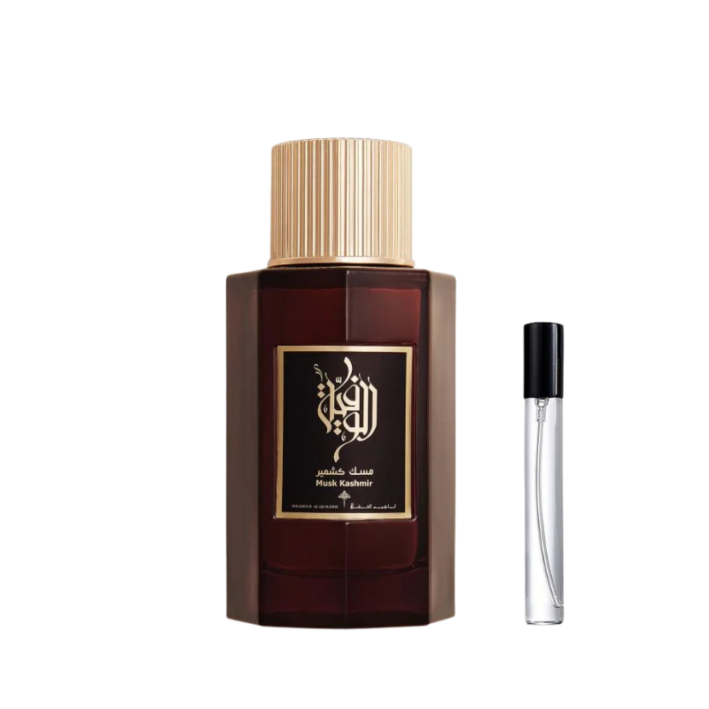 Ibraheem AlQurashi Musk Kashmir EDP decant sample bottle available at The Perfume Savor