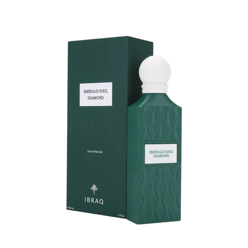 Ibrahim Al Qurashi Emerald Soul Diamond Eau de Parfum 150ml bottle available at The Perfume Savor