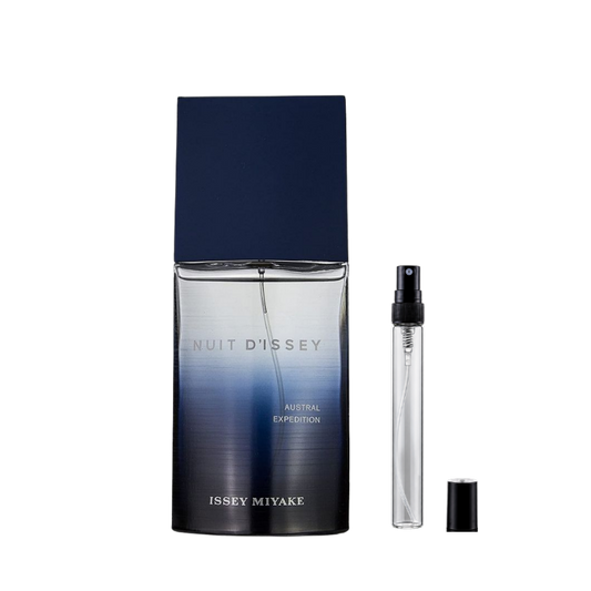 Issey Miyake Nuit d'Issey Austral Expedition Eau de Toilette decant bottles available at The Perfume Savor