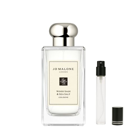 Jo Malone London Wood Sage and Sea Salt decant sample bottle available at The Perfume Savor