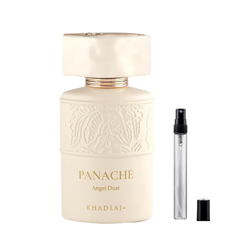 Khadlaj Panache Angel Dust Eau de Parfum decant bottles available at The Perfume Savor