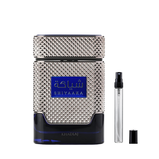 Khadlaj Shiyaaka Blue Eau de Parfum sample decants available at The Perfume Savor