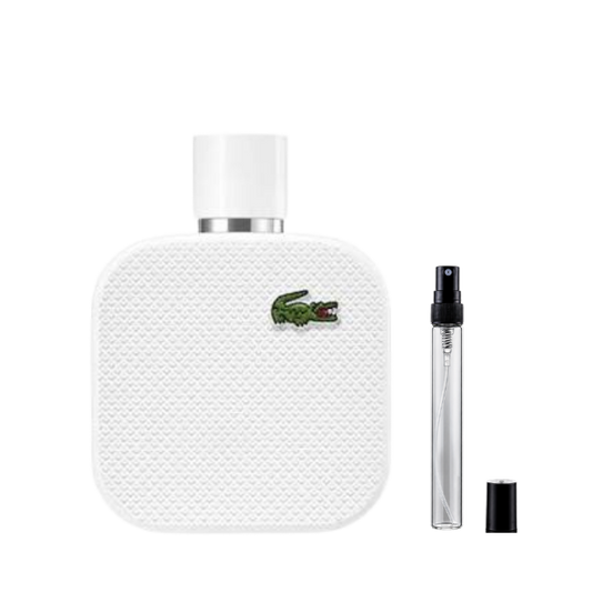 Lacoste L.12.12 Blanc Eau de Toilette decant bottles available at The Perfume Savor