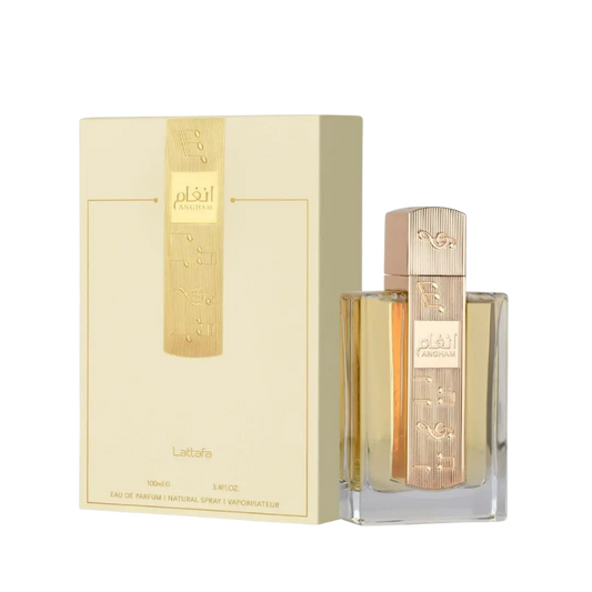 Lattafa Angham Eau de Parfum 100ml bottle available at The Perfume Savor