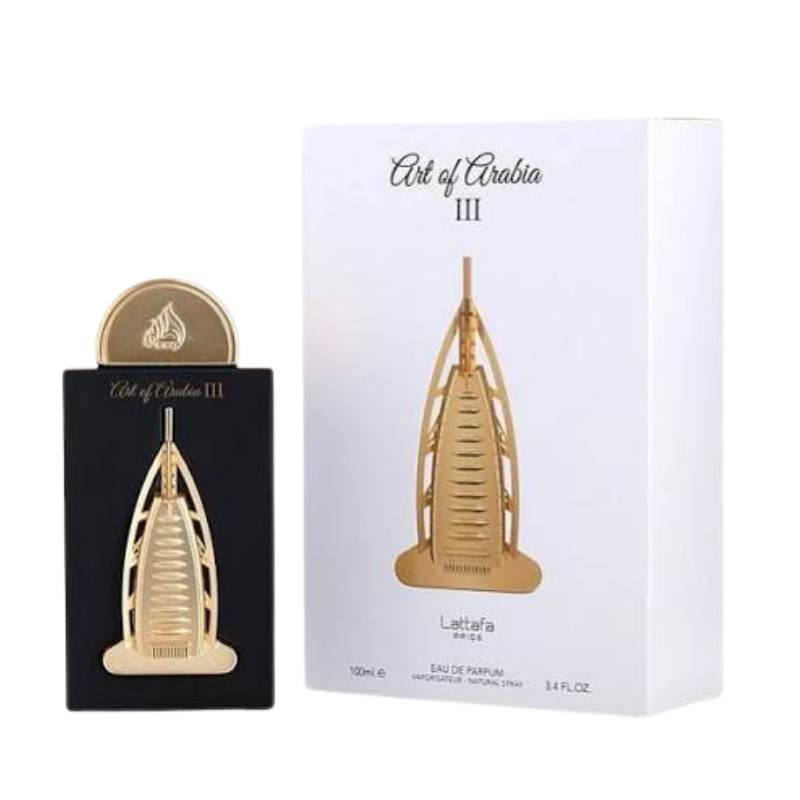 Lattafa Art of Arabia III Eau de Parfum 100ml bottle available at The Perfume Savor