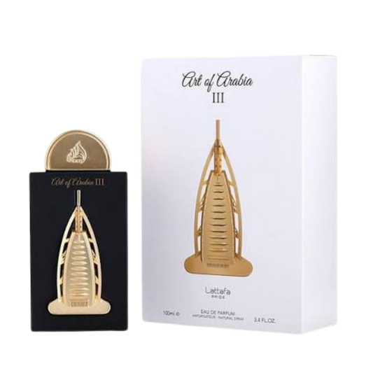 Lattafa Art of Arabia III Eau de Parfum 100ml bottle available at The Perfume Savor