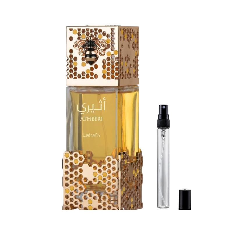 Lattafa Atheeri Eau de Parfum decants available at The Perfume Savor