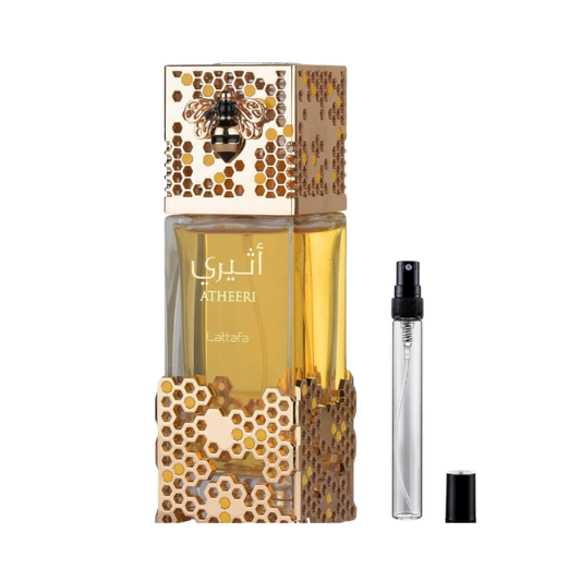 Lattafa Atheeri Eau de Parfum decants available at The Perfume Savor