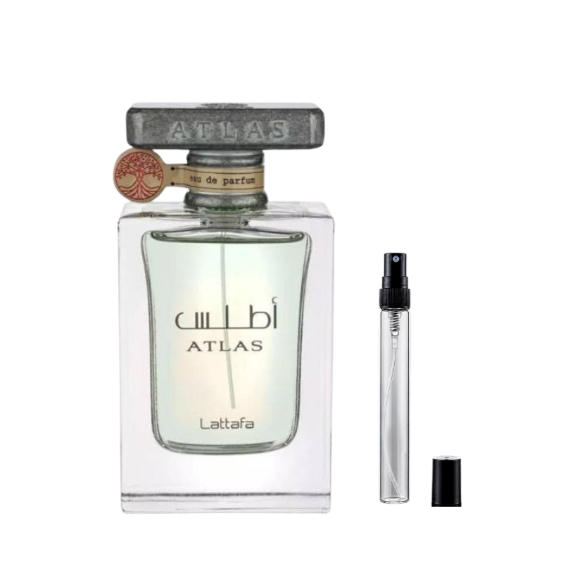 Lattafa Atlas Eau de Parfum decants available at The Perfume Savor