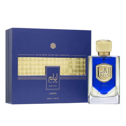 Lattafa Liam Blue Shine Eau de Parfum 100ml bottle available at The Perfume Savor