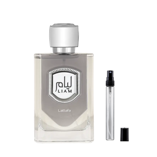 Lattafa Liam Eau de Parfum decants available at The Perfume Savor