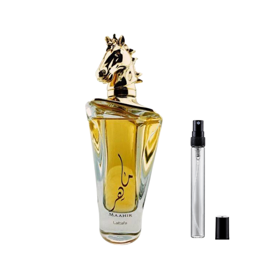 Lattafa Maahir Eau de Parfum sample decants available at The Perfume Savor