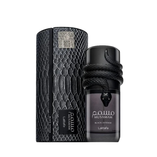 Lattafa Musamam Black Intense Eau de Parfum 100ml full bottle available at The Perfume Savor
