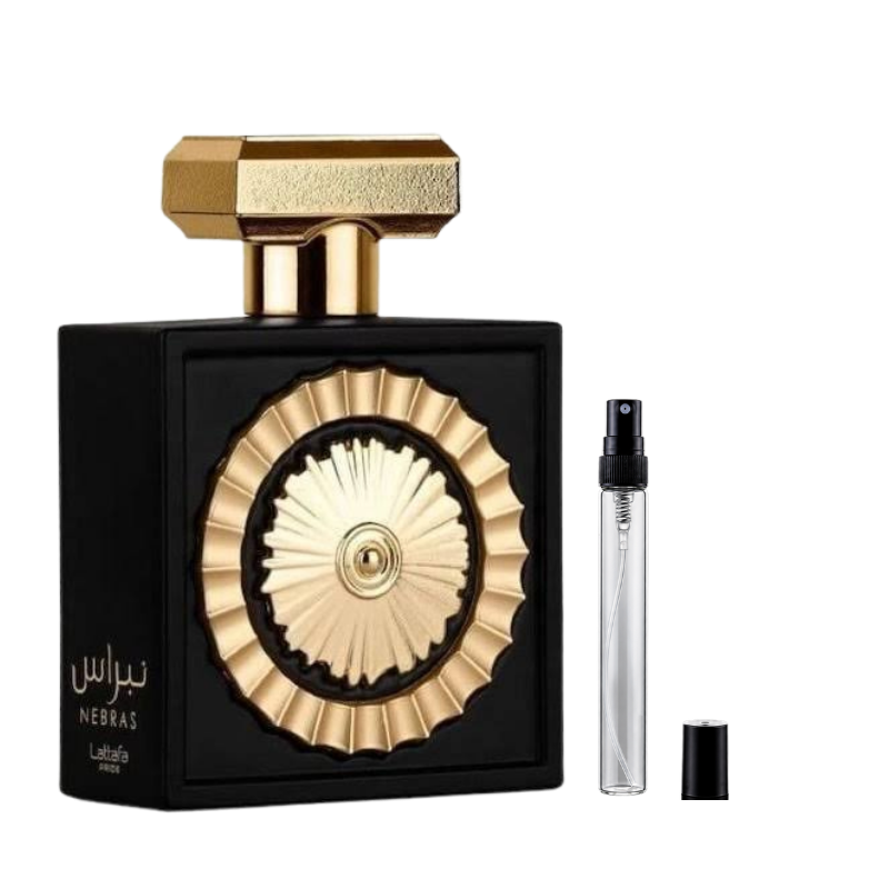 Lattafa Nebras Eau de Parfum decants available at The Perfume Savor