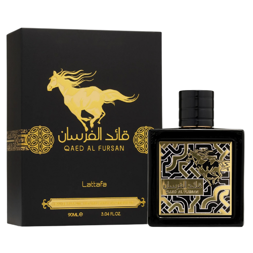 Lattafa Qaed Al Fursan Eau de Parfum 90ml bottle available at The Perfume Savor