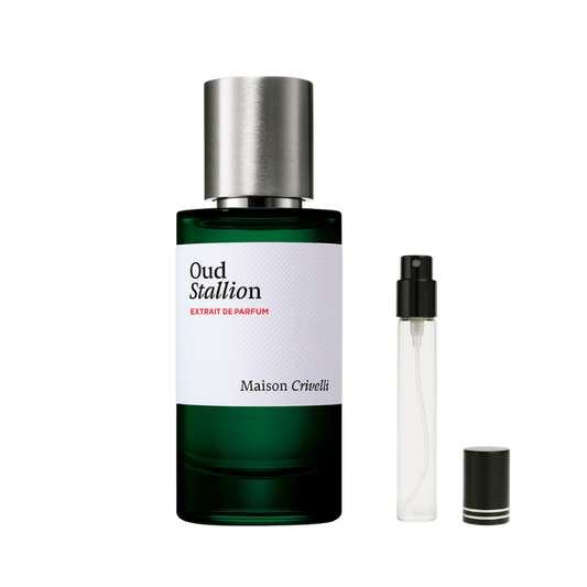Maison Crivelli Oud Stallion Extrait de Parfum Decants available at The Perfume Savor