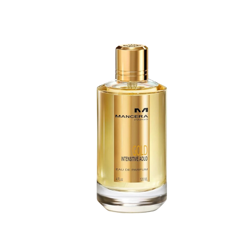 Mancera Gold Intensive Aoud Eau de Parfum 120ml bottle available at The Perfume Savor