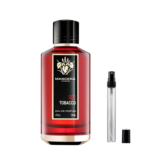 Mancera Red Tobacco Eau de Parfum decants available at The Perfume Savor