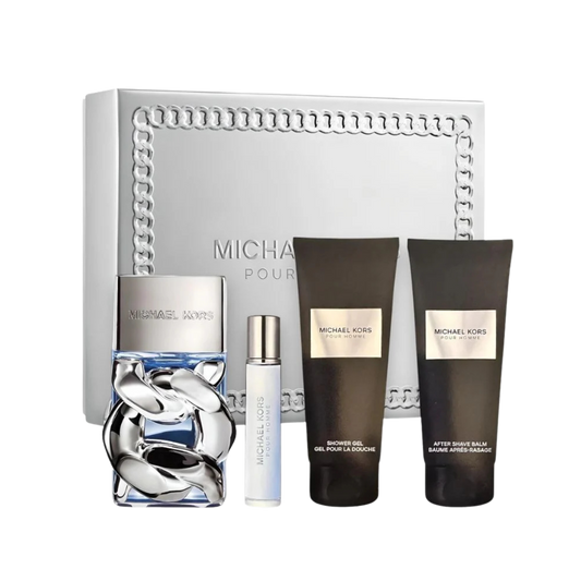 Michael Kors Pour Homme Men EDP 100ml Travel Spray 10ml Shower Gel 100ml Shave Balm 100ml Gift Set available at The Perfume Savor