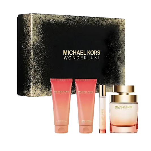 Michael Kors Wonderlust Women EDP 100ml Travel Spray 10ml Shower Gel 100ml Body Lotion 100ml Gift Set available at The Perfume Savor